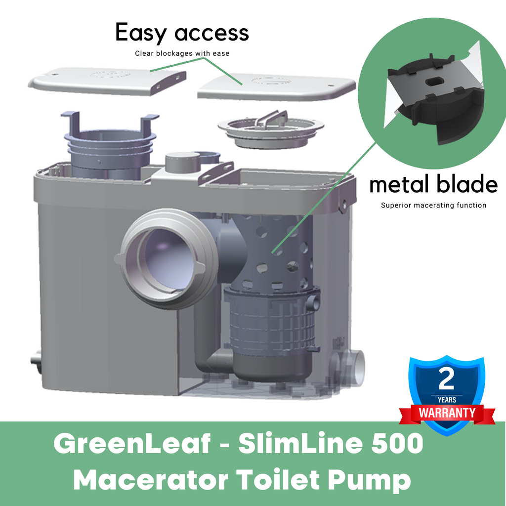 Greenleaf Slimline - 500 Sewage/Grey Water Macerator Pump